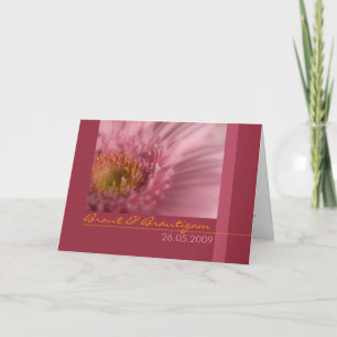 Rosa Gerbera • Hochzeitseinladung Karte