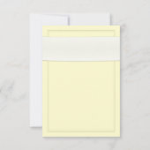 Rosa Gerbera mit Elfenbeinbandkarte RSVP Karte (Rückseite)