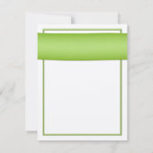 Rosa Gerbera mit Green Ribbon Response Card RSVP Karte (Rückseite)