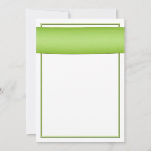 Rosa Gerbera mit grüner Ribbon-Hochzeitseinladung Einladung (Rückseite)