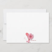 Rosa Gerbera Religiöse Einladung (Rückseite)