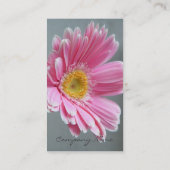 Rosa Gerbera Visitenkarte (Rückseite)