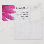 Rosa Gerbera-Wasser lässt Visitenkarte fallen (Vorne/Hinten)