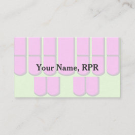 Rosa Gerichts-Berichts-Maschine befestigt Visitenkarte