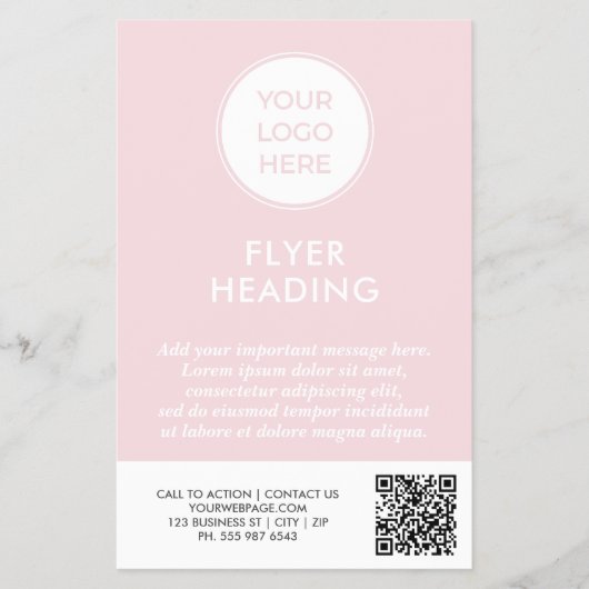 Rosa Geschäft Logo Marketing Flyer (Vorne)