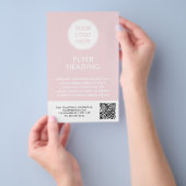 Rosa Geschäft Logo Marketing Flyer (Handgriff)