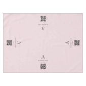 Rosa Geschäft QR-Code-Tischbanner Tischdecke (Vorderseite (Horizontal))