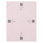 Rosa Geschäft QR-Code-Tischbanner Tischdecke (Vorderseite)