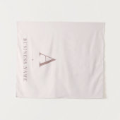 Rosa Geschäftstischläufer-Banner Wandteppich (Vorderseite (Horizontal))