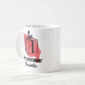 Rosa Geschenk Kaffeetasse (Vorderseite Links)