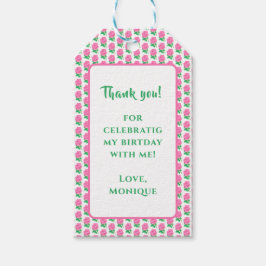 Rosa-Geschenk-Tag Geschenkanhänger