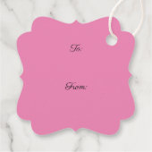 Rosa-Geschenk-Tag Geschenkanhänger (Rückseite)