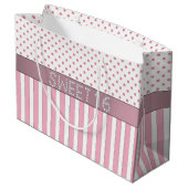 Rosa Geschenk-Tasche L des Große Geschenktüte (Rückseite Schrägansicht)