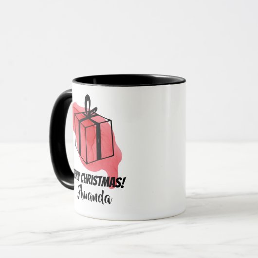 Rosa Geschenk Tasse (Vorderseite Links)