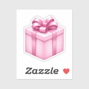 Rosa Geschenkboxen Emoji Aufkleber