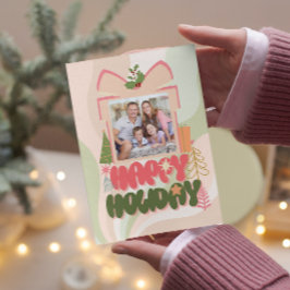 Rosa Geschenkboxen - Familie oder Unternehmen - Fl Feiertagskarte