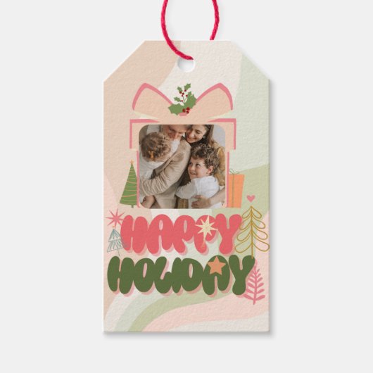 Rosa Geschenkboxen - Familie oder Unternehmen - Fl Geschenkanhänger (Vorderseite)