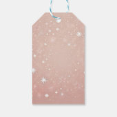 Rosa Geschenkmarke | Benutzerdefiniertes Gastgesch Geschenkanhänger (Rückseite)