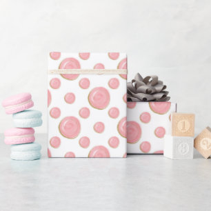 Rosa Geschenkpapier mit Blasen