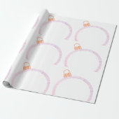 Rosa Geschenkpapier mit Ornamenten (Ungerollt)