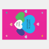 Rosa Geschenkpapierbögen mit Herzen Geschenkpapier Set (Vorderseite 3)