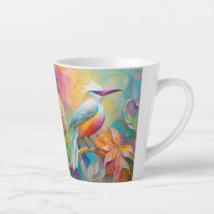 Rosa geschnabelter Rotbrust-Fantasievogel Milchtasse