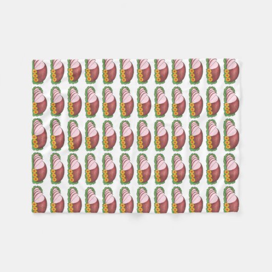 Rosa geschnitten Weihnachtsfest Ostern Abendessen Fleecedecke (Vorderseite (Horizontal))