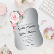 Rosa geschwungene Rose Stille Hochzeit