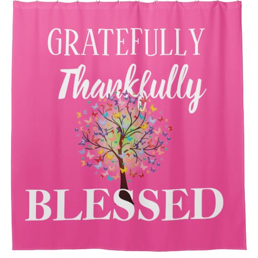 Rosa gesegnet duschvorhang (Vorderseite)