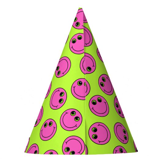 Rosa Gesichter Partyhütchen (Rückseite)