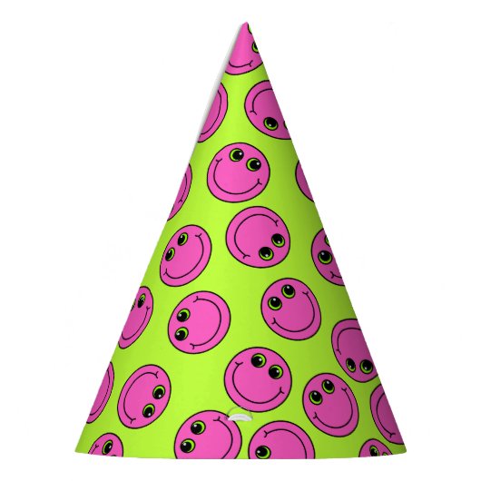 Rosa Gesichter Partyhütchen (Links)