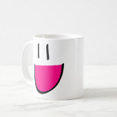 Rosa Gesichts-Kaffee/Tee-Tasse (weiß) Kaffeetasse (Vorderseite Links)
