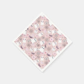 Rosa Gespenster & Halloween Elemente Nahtloses Mus Serviette (Ecke)