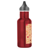 Rosa gespielte Retro-Kreise Trinkflasche (Links)