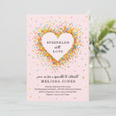 Rosa gesprinklt mit Liebe Einladung (Stehend Vorderseite)