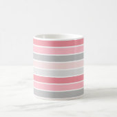 Rosa gestreift kaffeetasse (Mittel)