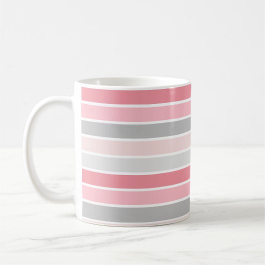Rosa gestreift kaffeetasse (Links)