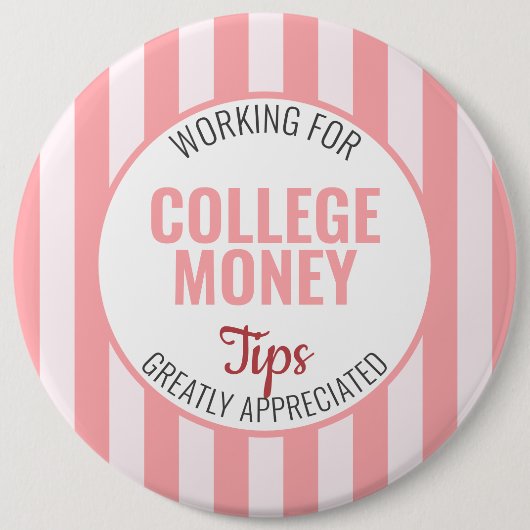 Rosa gestreift, Tipps aufgewertet, Uni Geld Button (Vorderseite)