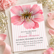 Rosa gestreifte Baby in Bloom Garten Baby Shower