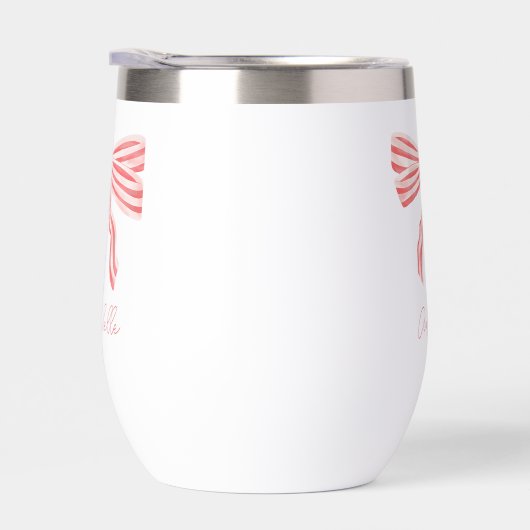 Rosa gestreifte Bogen Coquette Ästhetik (Rechts)