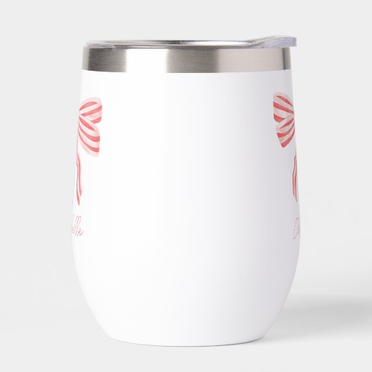 Rosa gestreifte Bogen Coquette Ästhetik (Links)