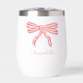 Rosa gestreifte Bogen Coquette Ästhetik (Vorderseite)