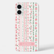 Rosa gestreifte florale Personalisierung