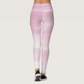 Rosa gestreifte Gamaschen Leggings (Rückseite)