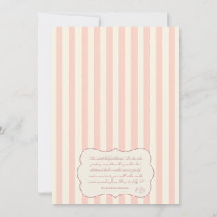 Rosa gestreifte Golden Retriever Baby Shower Einladung