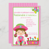 Rosa gestreifte im Garten Einladung (Vorne/Hinten)