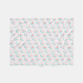 Rosa gestreifte Pastell-Mahjong Fleecedecke (Vorderseite (Horizontal))