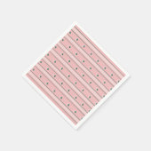 Rosa gestreifte Serviette (Ecke)