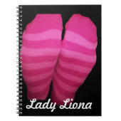 Rosa gestreifte Socken Notizblock (Vorderseite)