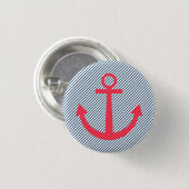 Rosa gestreifter Ankerknopf Button (Vorne & Hinten)